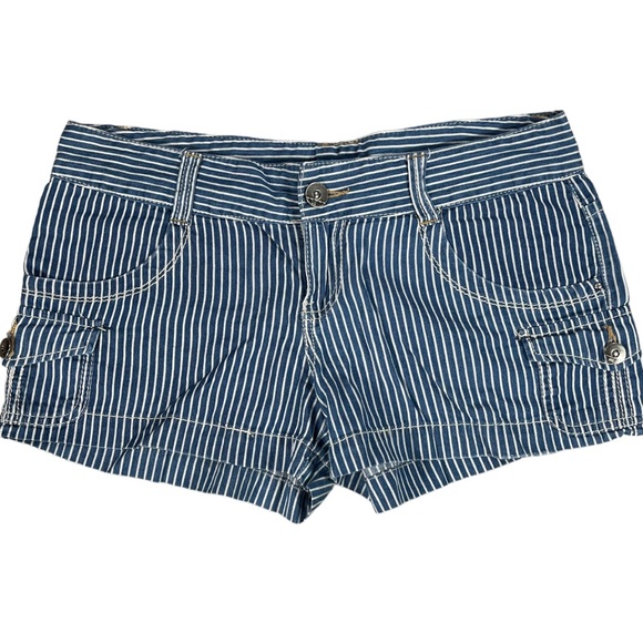 Ubfree & YMI size 9 shorts bundle - jean & blue/white striped colors GUC - Picture 2 of 16